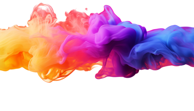 a colorful smoke in the air