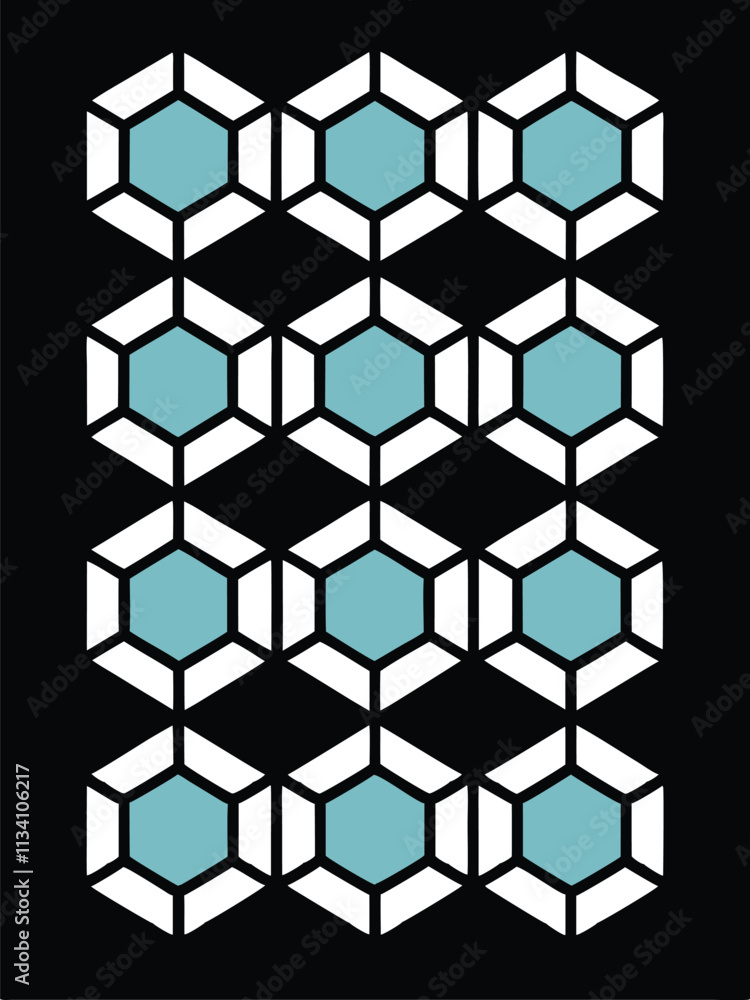 Poster A seamless abstract line pattern vector ideal for textiles, branding, and modern graphic design projects. Perfect for creating stylish, minimalistic, and geometric designs for various applications.