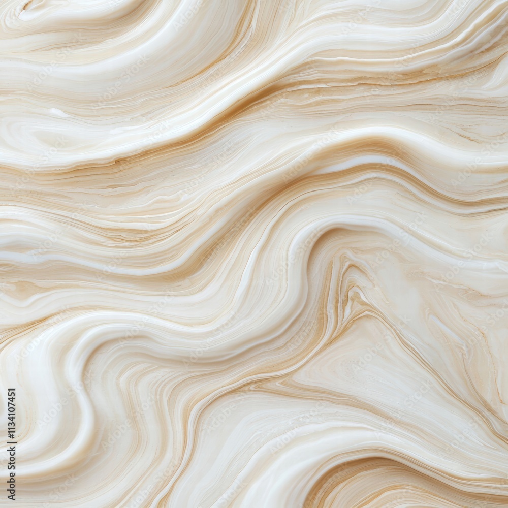 Poster marble texture featuring soft flowing patterns and natural beige tones, emphasizing elegance and smo