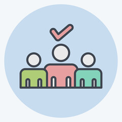 Icon Coattaile Effect. related to Electiont symbol. color mate style. simple design editable