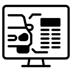 diagnostic computer car mechanic icon vector. diagnostic computer car mechanic sign. isolated symbol illustration