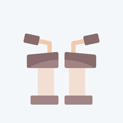 Icon Debate. related to Electiont symbol. flat style. simple design editable