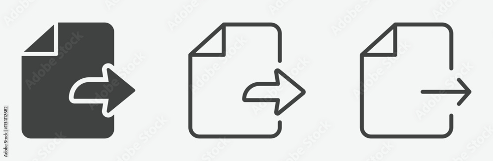 Poster file sharing vector icons set. file transfer icon
