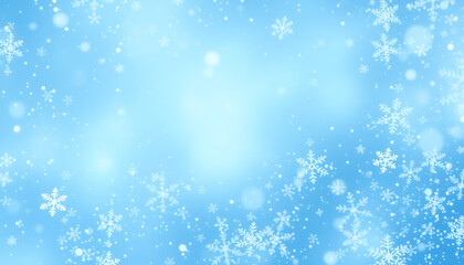 Naklejka premium Icy Blues: Abstract Winter Wonderland
