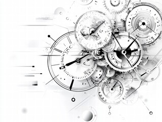 Abstract Clockwork Gears and Mechanisms.