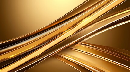 A smooth, abstract background featuring flowing golden curves that create a sense of elegance and luxury. Ideal for design projects, presentations, or digital art.
