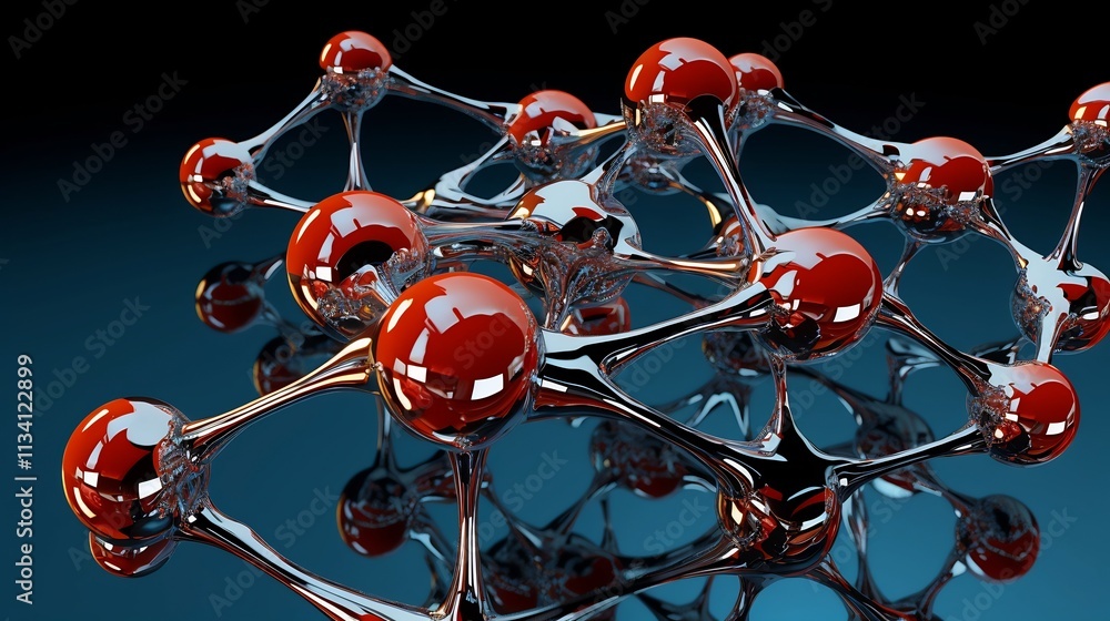 Poster vibrant 3d visualization of a water molecule with the hydrogen and oxygen atoms and the h2o bonds hi