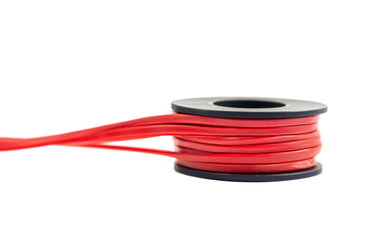 a spool of red wire
