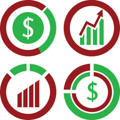 Explore a professional Finance and Business Icon Set perfect for web design, apps, and branding. High-quality vector icons for finance, business, investment, accounting, and e-commerce.