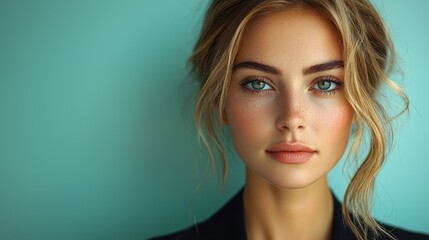 Naklejka premium Portrait of a beautiful woman.