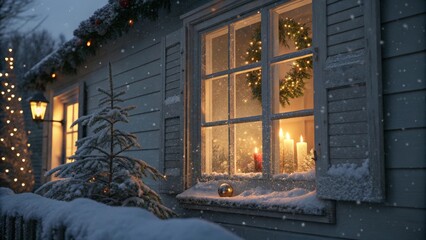 window to the Christmas house