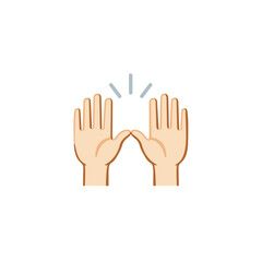 Obraz premium Raising Hands Emoji 