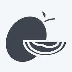 Icon Melon. related to Fruits And Vegetables symbol. glyph style. editable