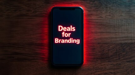 Bright Phone Display with Branding Deals Text