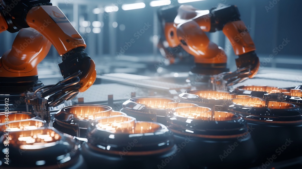 Aufkleber automated systems efficiently handling raw materials and components for the production of sustainabl
