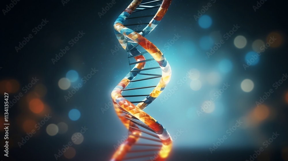 Aufkleber captivating animation showcasing the intricate and vibrant molecular structures of a double helix re