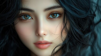 Fototapeta premium Portrait of a beautiful woman.
