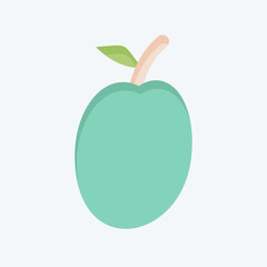Icon Plum. related to Fruits And Vegetables symbol. flat style. editable