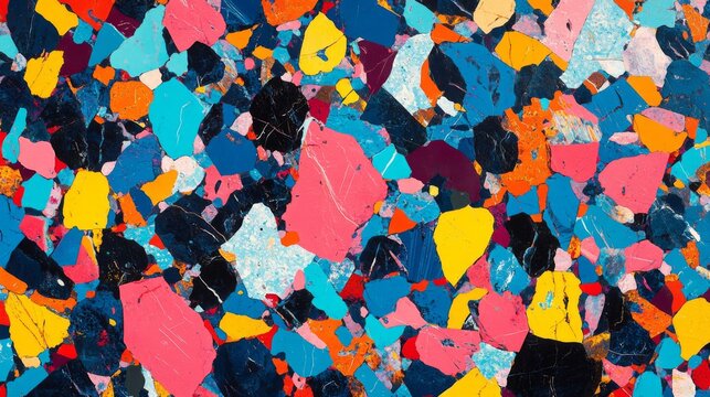 Microscopic View of a Thin Section of a Rock