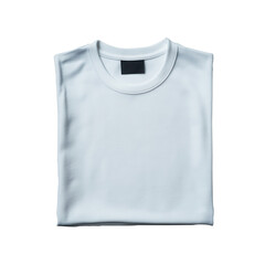 White Plain T-Shirt Isolated on Transparent Background