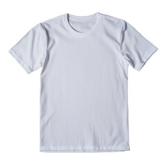 White Plain T-Shirt Isolated on Transparent Background