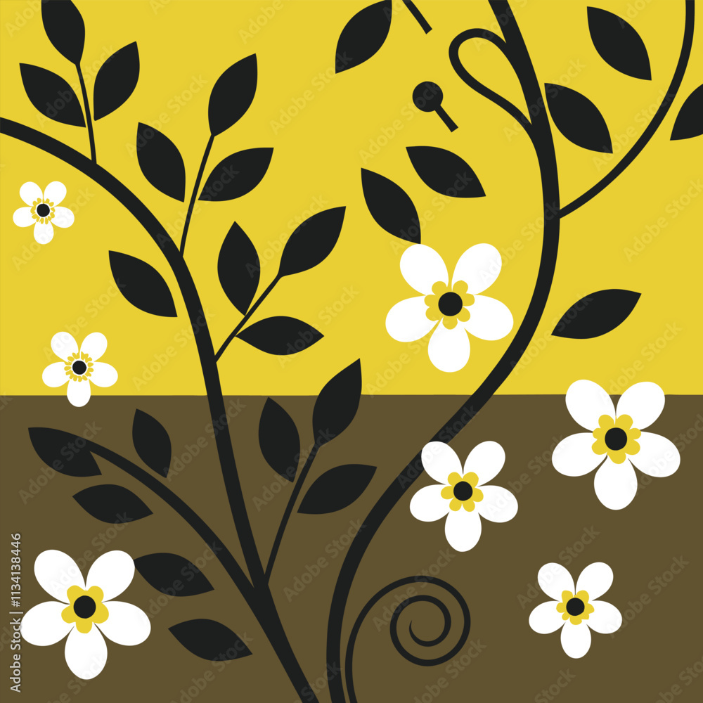 Poster geometric tribal pattern vector illustration features a unique ethnic decorative design, blending mo