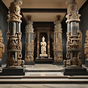 statue architecture tample illustration background