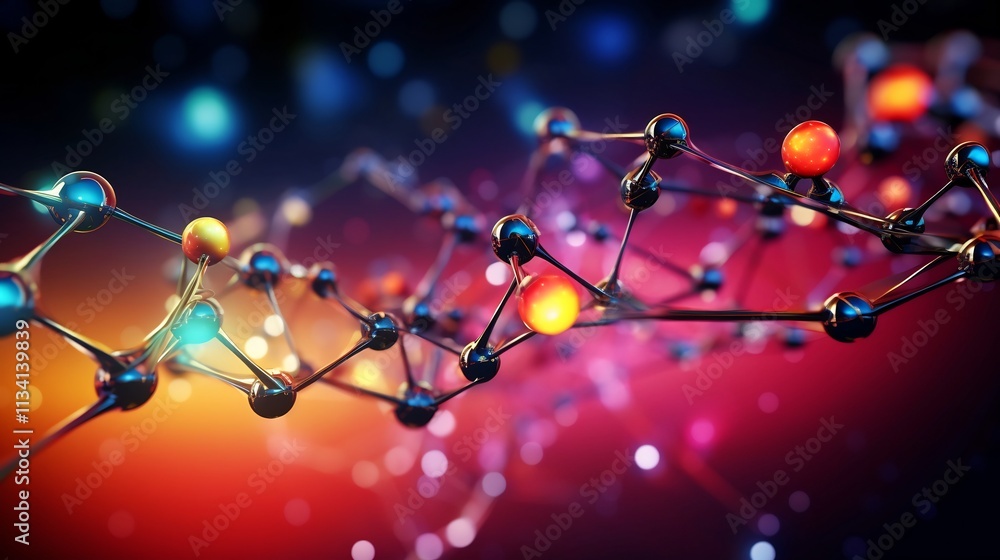 Aufkleber captivating molecular structures showcasing the dynamic and innovative advancements in the field of 