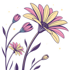 Digital vector art flower design