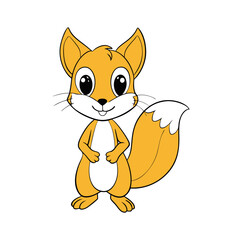 Golden Glider Squirrel Vector Illustration

