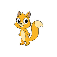 Golden Glider Squirrel Vector Illustration


