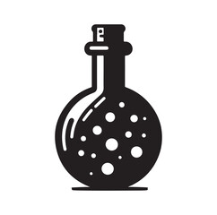 potion flask silhouette vector illustration