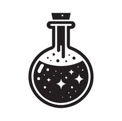 potion flask silhouette vector illustration