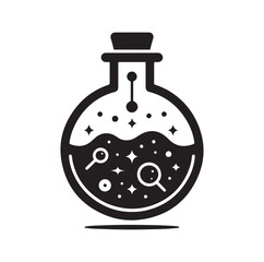 potion flask silhouette vector illustration