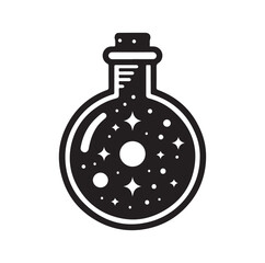potion flask silhouette vector illustration