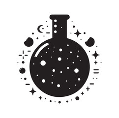 potion flask silhouette vector illustration
