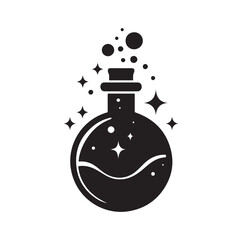 potion flask silhouette vector illustration