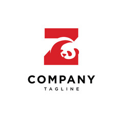 Letter Z Panda Logo Icon Vector