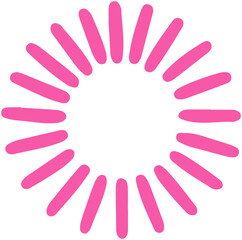 Hand Drawn dot line Circles Frame
