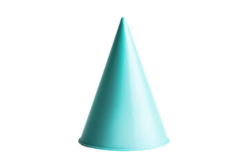 Fototapeta premium Light Blue Cone Isolated on PNG Transparent Background