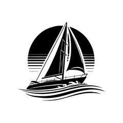 silhouette of a boat