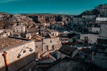Cityscape of Matera, Basilikata, Italy. Building. Architecture. Historical.