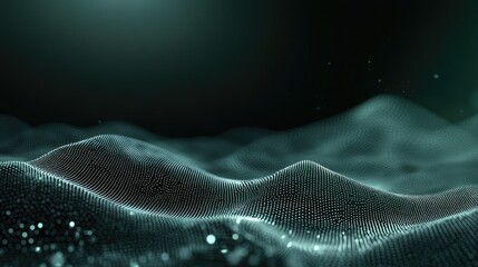 Technology background with surface lines and dots. Futuristic digital innovation background,