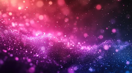 Obraz premium Technology Particle Abstract Background - Pink, Purple & Dark Blue.