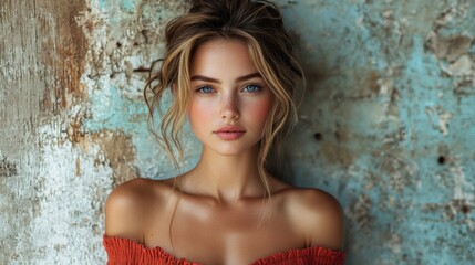 Fototapeta premium Portrait of a beautiful woman.