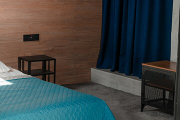 bed room indoor ordinary living resting space furniture objects