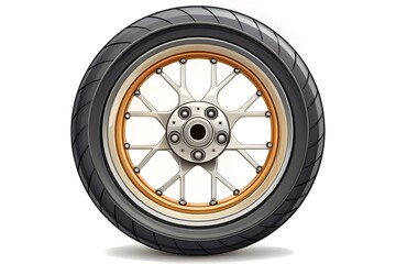 Motorcycle vehicle cartoon wheel. isolated on white background