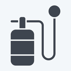 Icon Oxygen Bottle. related to Air symbol. glyph style. simple design editable