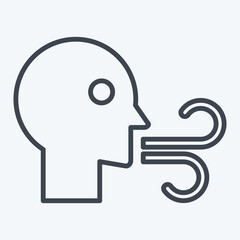 Icon Blow. related to Air symbol. line style. simple design editable