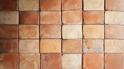 Terracotta tiles with a natural matte tint, resembling the warmth of the e